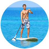 paddle boarding